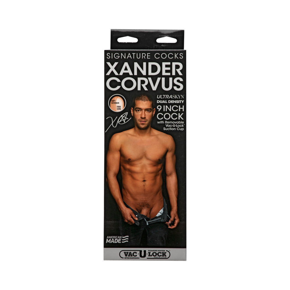 Signature Cocks - Xander Corvus - 9 inches ULTRASKYN Cock w/Removable Vac-U-Lock Suction Cup Vanilla