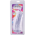 Crystal Jellies Realistic Cock 7 Inches Clear packaging featuring a transparent and textured design.