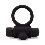 Nu Sensuelle Silicone Bullet Cock Ring Black for shared stimulation with ergonomic design.