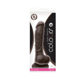 Colours Dual Density 8 inches Dildo Dark Brown