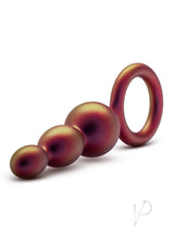 Anal Adventures Matrix Beaded Loop Silicone Plug Copper with three rounded beads and silicone loop for enhanced sensation.