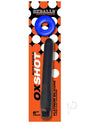 Oxballs Oxshot 6 Inch Silicone Butt Nozzle Cock Ring with ATOMIC JOCK cock ring in black and blue packaging.