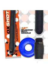 Oxballs Oxshot Silicone Butt Nozzle Shower Hose 12 inch, featuring a smooth platinum silicone design for comfortable cleaning.