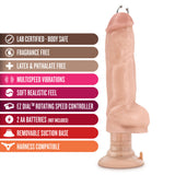 Coverboy Bad Boy Next Door Vibrating Dildo Beige with lifelike design and sturdy suction cup base for versatile play.