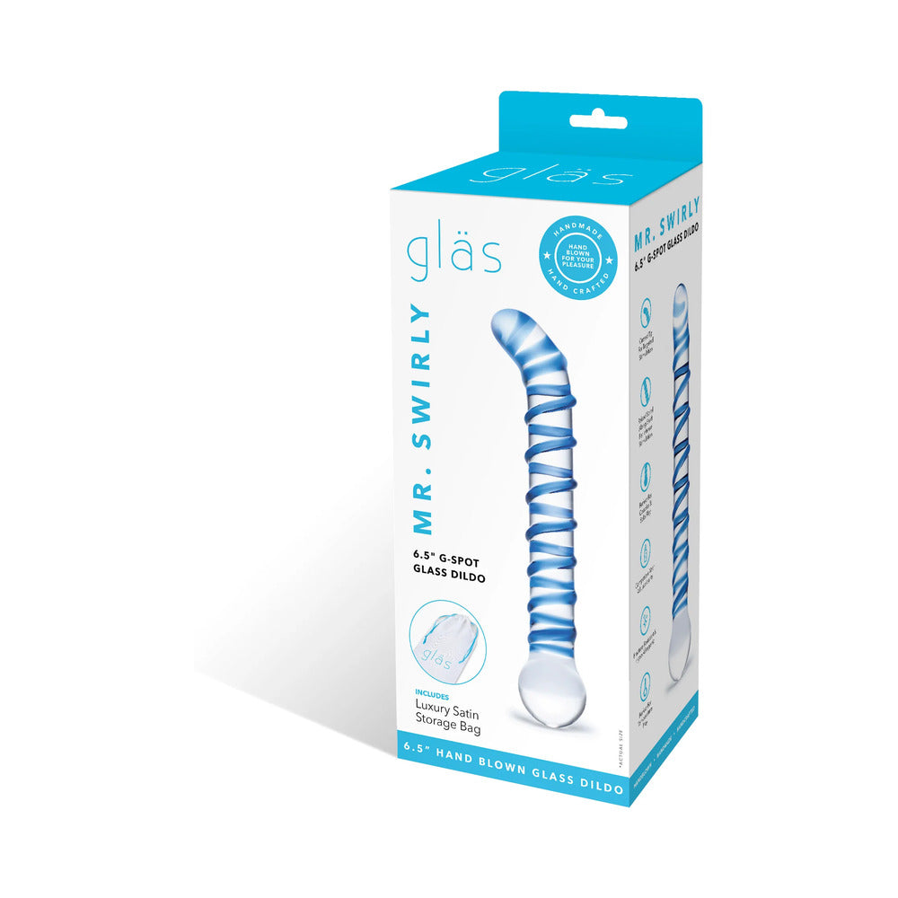 Glas Mr. Swirly 6.5 inches G-Spot Glass Dildo