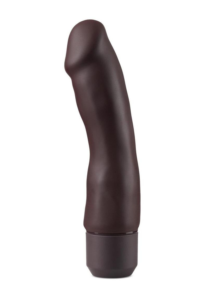 Dr Skin Silicone Dr Steve Vibrating Dildo 7 inch Dark, a realistic and flexible pleasure product.
