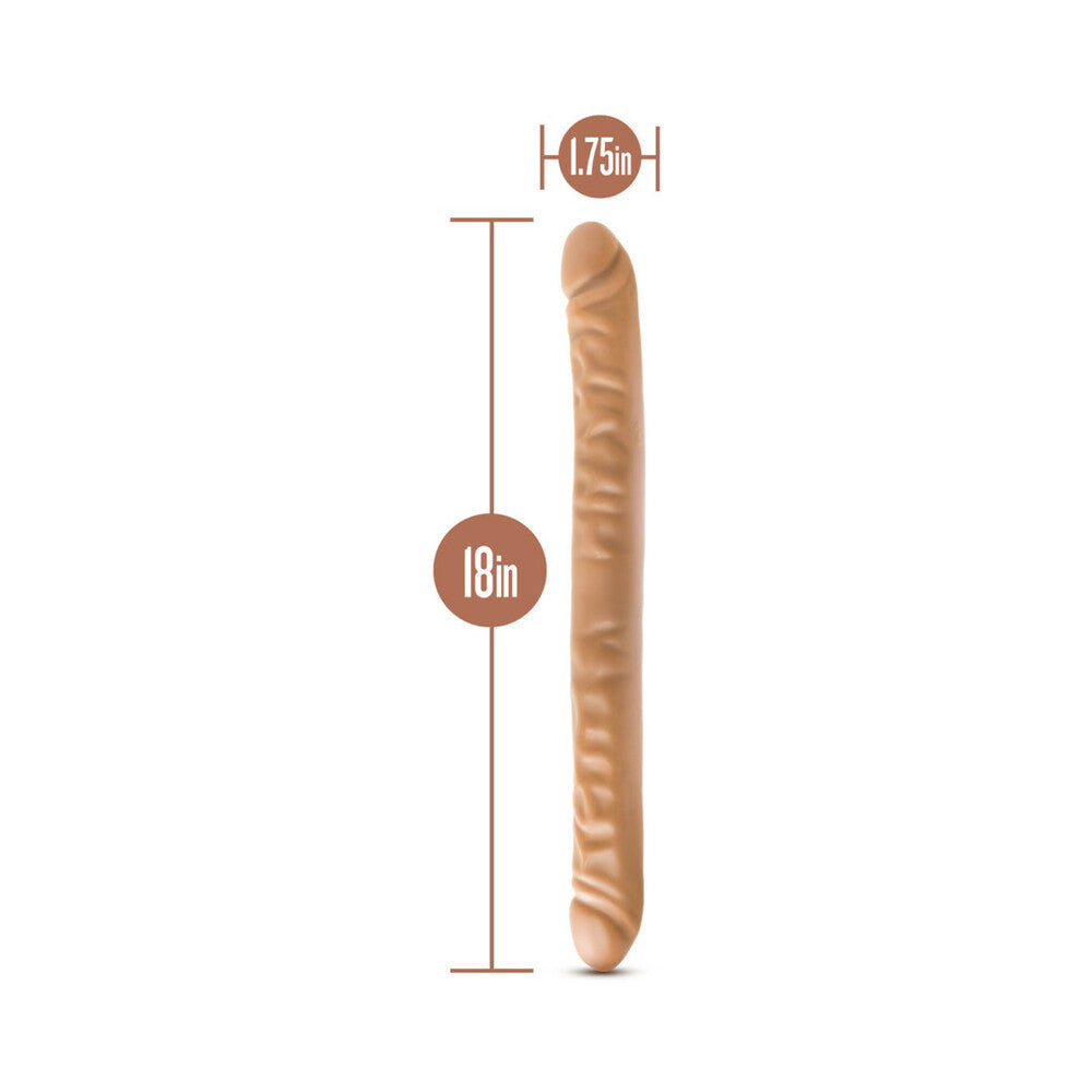Blush Dr. Skin 18 inches Double Dildo Tan