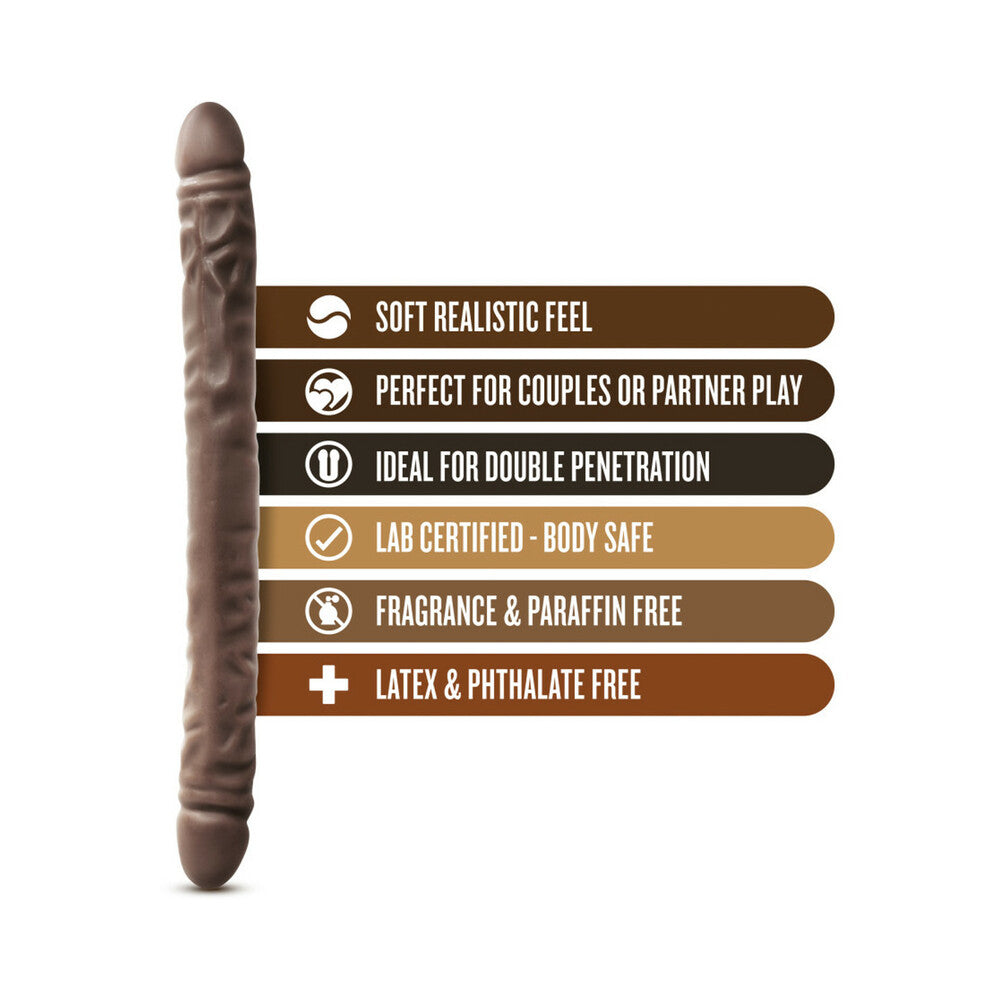 Blush Dr. Skin 18 inches Double Dildo Brown
