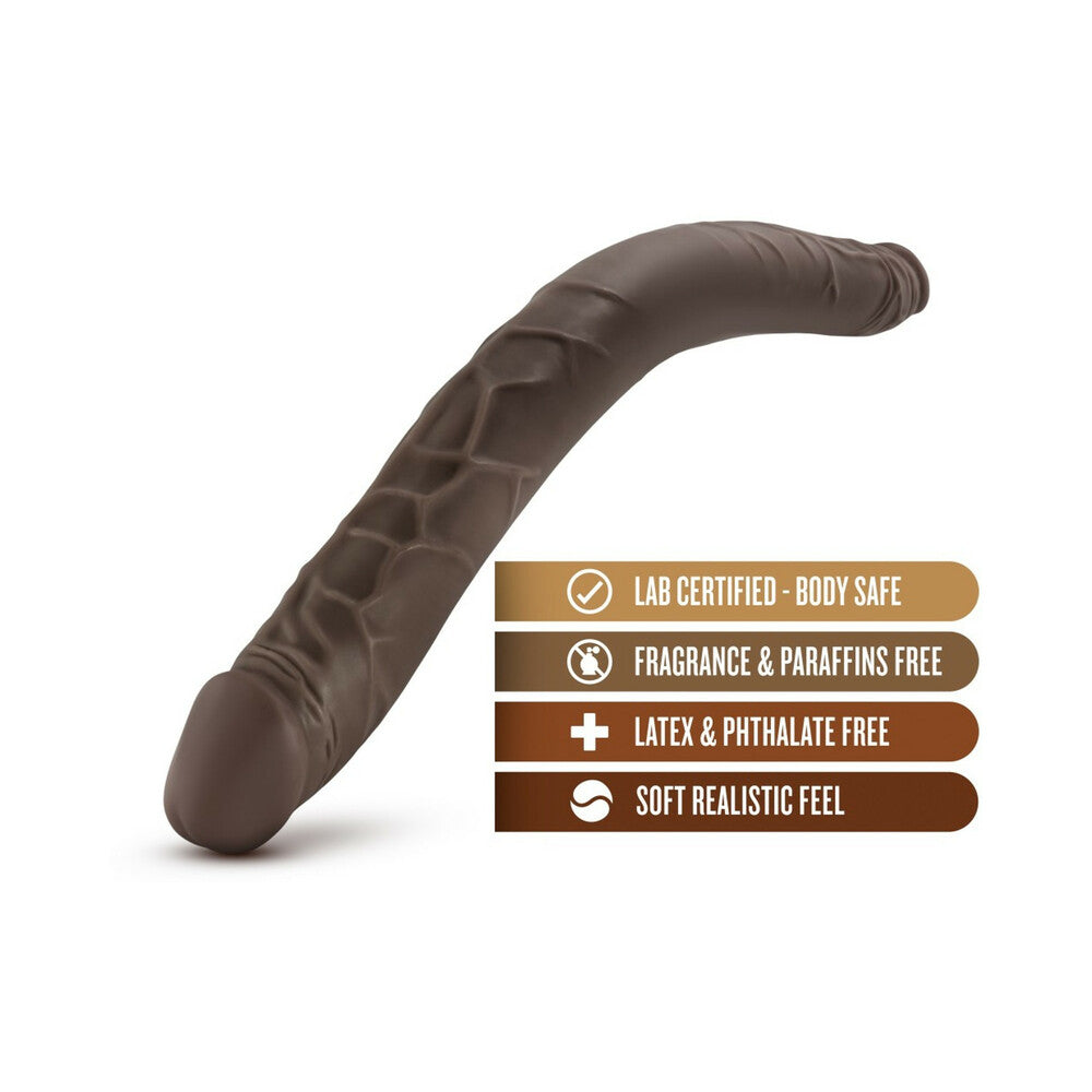 Blush Dr. Skin 16 inches Double Dildo Brown