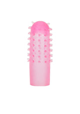 Pocket Exotics Turbo 8 Accelerator Single Bullet Pink with textured silicone sleeve for enhanced stimulation.