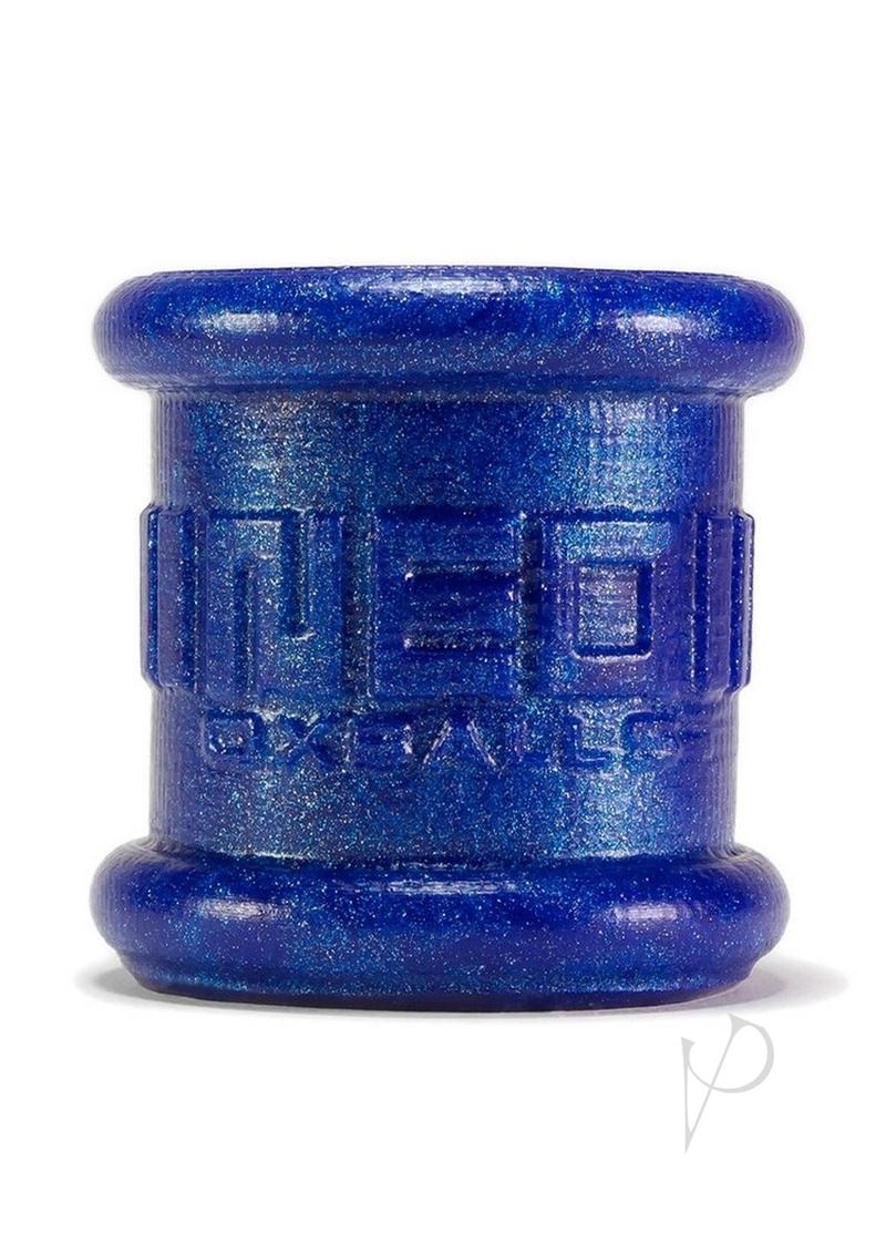 Oxballs Neo Tall Silicone Ball Stretcher Large Blue in vibrant shimmering blue color.