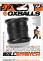 Oxballs Neo Tall Silicone Ball Stretcher Large Black - sleek silicone ball stretcher with industrial detailing.