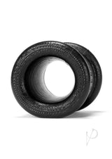 Oxballs Neo Tall Silicone Ball Stretcher Large Black featuring sleek design and pure silicone material.
