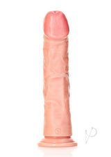 RealRock Curved Realistic Dildo Suction Cup 9 Inch Vanilla in a lifelike design with a natural vanilla tone.