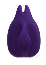 VeDO Huni Silicone Vibrator Deep Purple ergonomic design with sleek body-safe silicone surface.