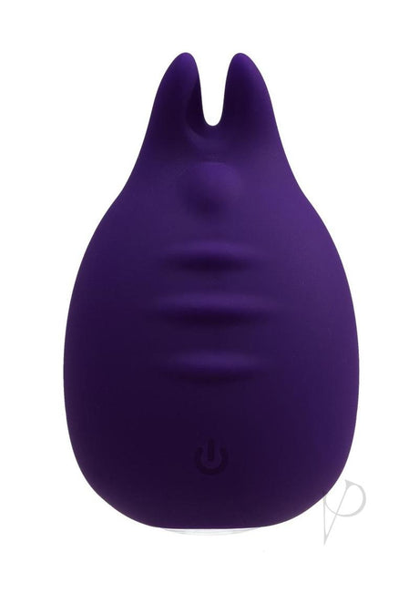 VeDO Huni Silicone Vibrator Deep Purple displayed, featuring a smooth silicone design for targeted stimulation.