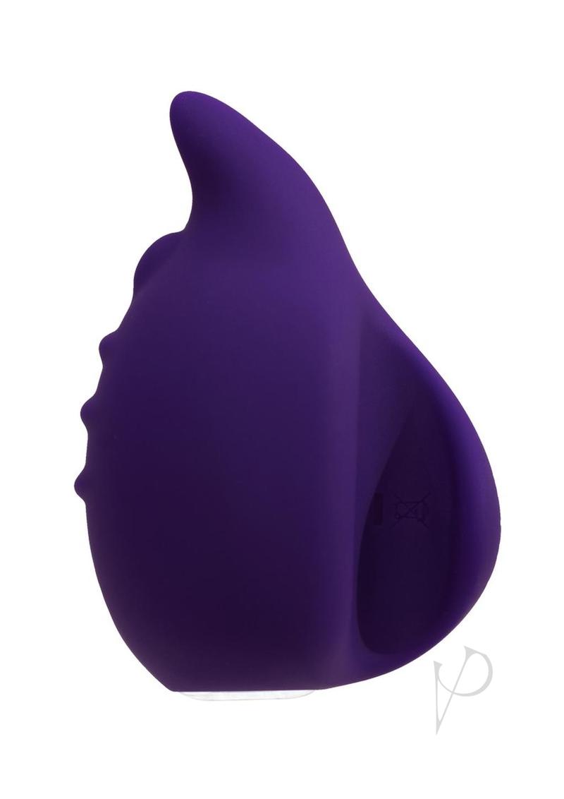VeDO Huni Silicone Vibrator Deep Purple showcasing smooth silicone design and ergonomic handle for targeted stimulation.
