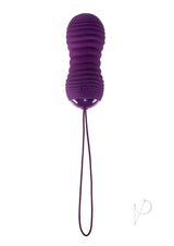 Eager Egg Silicone Vibrating Egg Remote Control Purple with textured silicone design for enhanced stimulation.