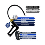 Performance Gauge Pump Trigger Accessory Kit with easy grip trigger pump and vacuum pressure gauge.