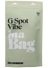 In a Bag Silicone Rechargeable G-Spot Vibrator Black packaging featuring sleek design and prominent branding.