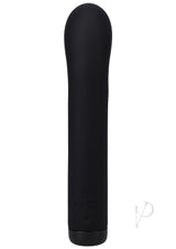 In a Bag Silicone Rechargeable G-Spot Vibrator Black in sleek black silicone for precise stimulation.
