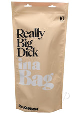 In a Bag Really Big Dick Dildo 10 Inch Clear packaging featuring the product name and size for adult use.