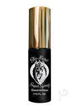 Sta-Hard Super Spray Male Desensitizer bottle with gold cap and lion logo.
