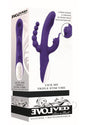 Lick Me Triple Stimulation Rabbit Vibrator Purple in packaging with three motors for customizable pleasure.