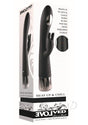 Evolved Heat Up and Chill G-Spot Rabbit Vibrator Black packaging showcasing silicone, rechargeable design and temperature controls.