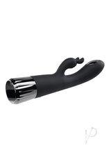 Evolved Heat Up and Chill G-Spot Rabbit Vibrator Black with sleek design and temperature control features.