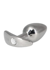 Pillow Talk Sneaky Luxurious Stainless Steel Anal Plug with Swarovski detail, elegant design for intimate experiences.
