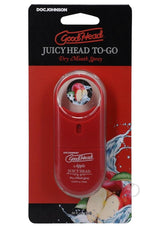 GoodHead Juicy Head Dry Mouth Spray To-Go Apple 0.30 Oz packaging front view with apple graphics.