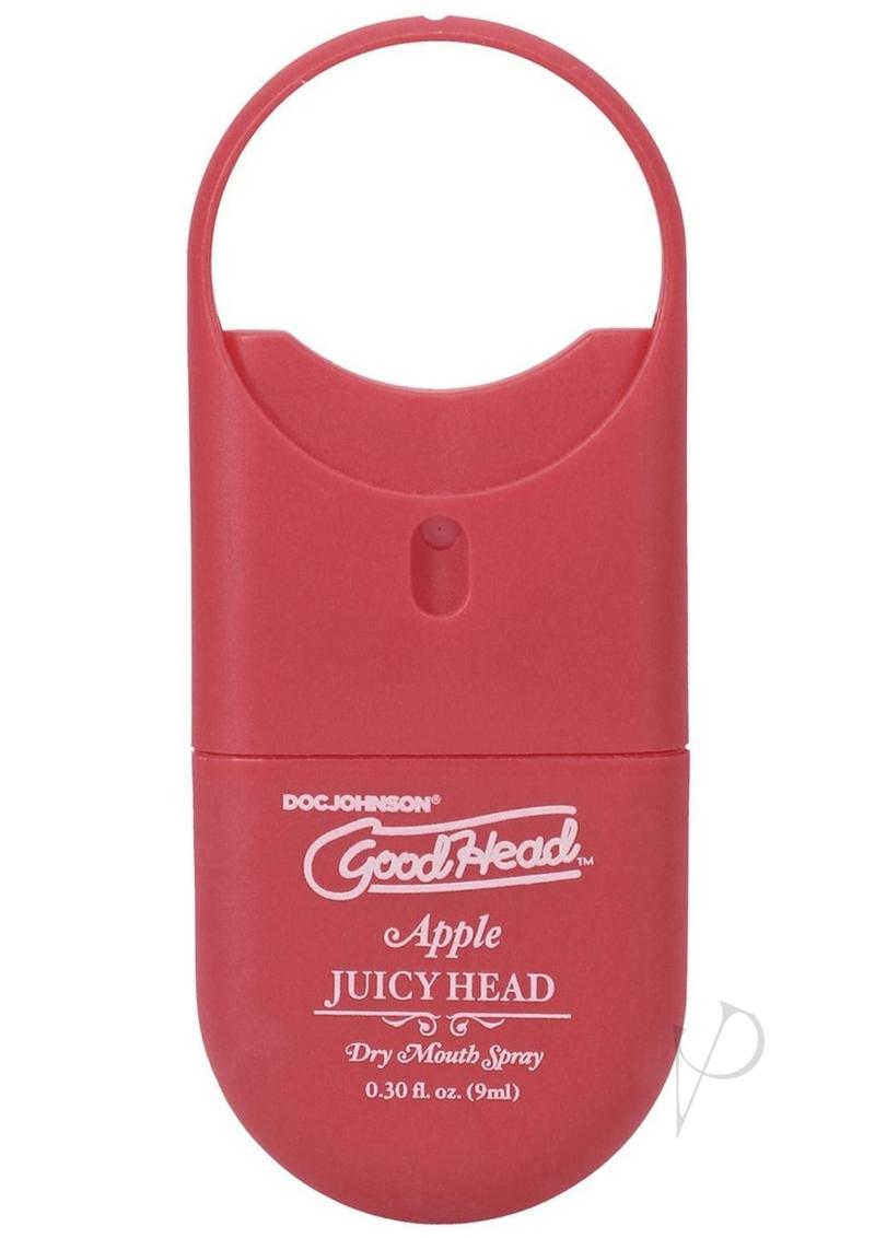 GoodHead Juicy Head Dry Mouth Spray To-Go Apple 0.30 Oz bottle for instant hydration and flavor.
