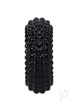 Rock Solid The Radial Cock Ring Black features intricate tread-style texture for enhanced sensation.
