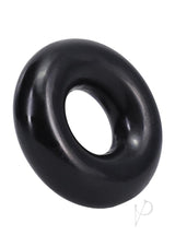 Rock Solid The 2X Donut Cock Ring Black designed for secure and comfortable fit, enhancing firmer erections.