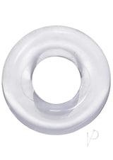 Rock Solid The 3X Donut Cock Ring Clear - clear donut-shaped C-ring for longer, harder erections.