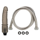 Colt Shower Shot Clear Anal Douche kit featuring a flexible hose and anal nozzle for shower use.
