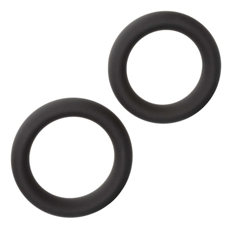 Colt Silicone Super Rings Black - a set of two durable black silicone erection enhancers for comfort and stamina.