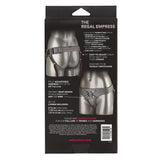 Her Royal Harness The Regal Empress Pewter packaging showing adjustable design and included rings for harness play.