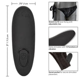 Remote Control Lace Thong Vibrating Panty Set with adjustable lace thong and curved mini vibrator.