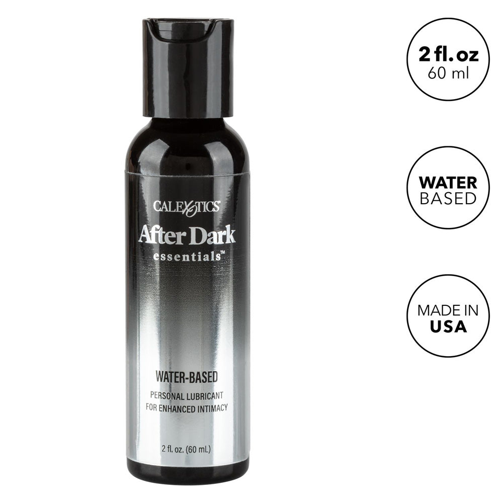 After Dark Essentials Water-based Lubricant 2 Oz bottle, 2 fl oz, for enhanced intimacy, made in USA.