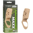 Performance Maxx Rechargeable Penis Sleeve Ivory in open-headed design enhances intimacy with texture and support.