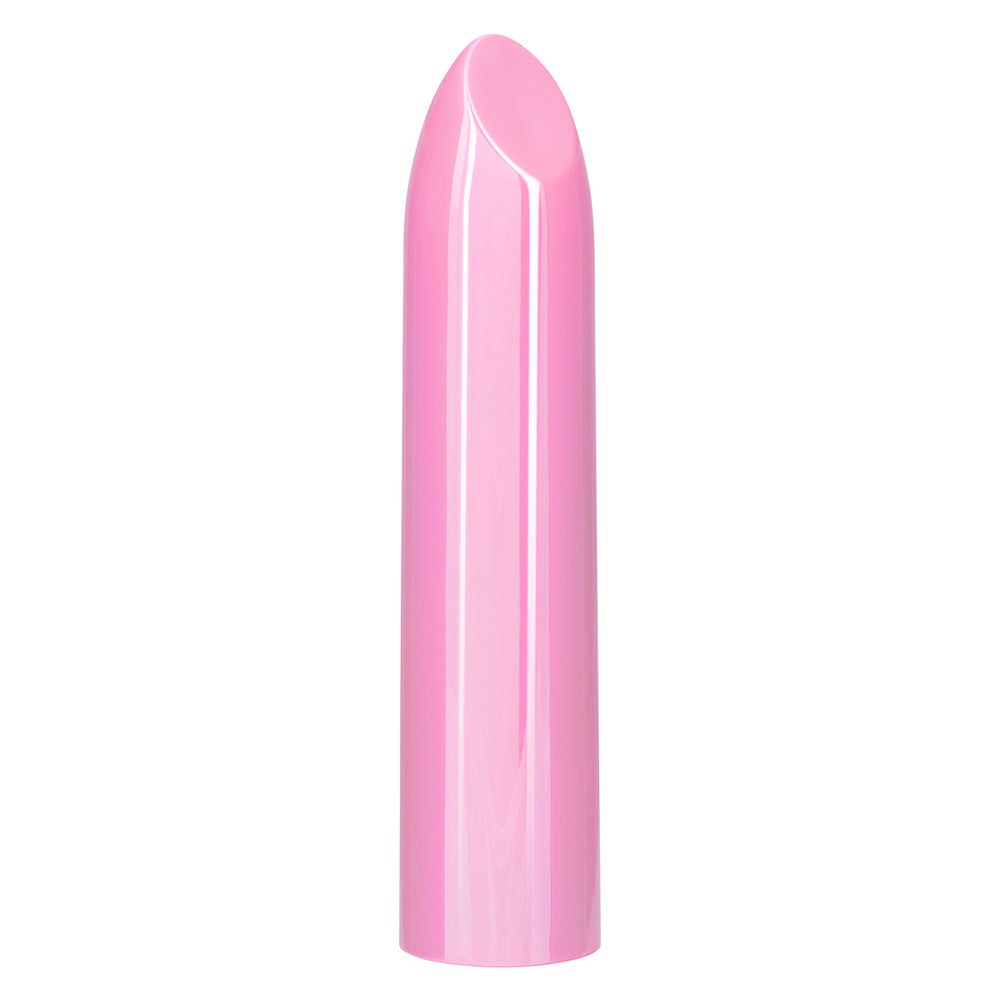 Aura Angled Bullet Vibrator Pink showcasing its sleek design for targeted pleasure and intense vibrations.