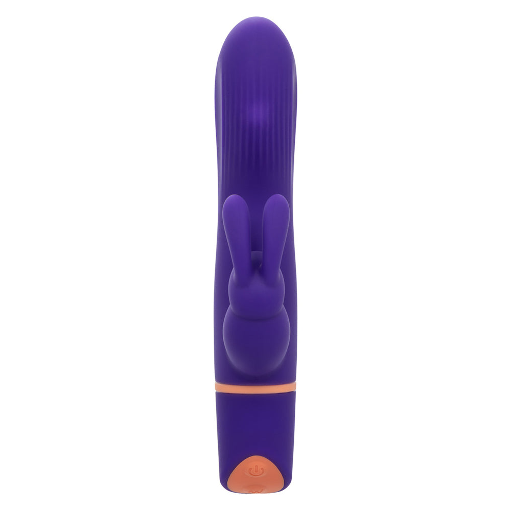 Love Bunny Beaded Rollin G Bunny Vibrator in purple with dual-motor and bunny stimulator features.