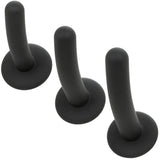 Onyxxx 3 Piece Silicone Curved Probe Set featuring three smooth, slender probes for customizable pleasure.