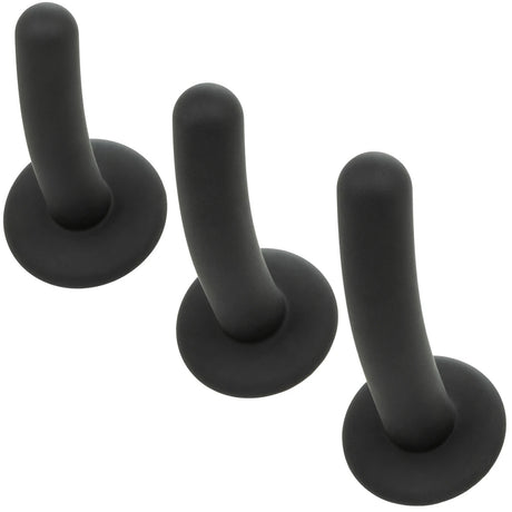 Onyxxx 3 Piece Silicone Curved Probe Set featuring three smooth, slender probes for customizable pleasure.