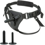 Onyxxx Peg & Play Silicone Pegging Kit Black featuring jock-style harness and interchangeable silicone probes