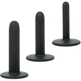 Onyxxx Peg & Play Silicone Pegging Kit Black includes three interchangeable black silicone probes for versatile use.