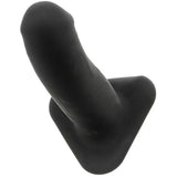 Onyxxx Silicone Beginner Stud Anal Vibrator Black positioned to show its sleek design and tapered shape.