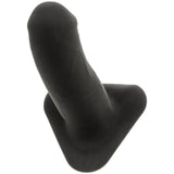 Onyxxx Rechargeable Silicone Intermediate Stud Black, sleek vibrating probe for smooth exploration and stimulation.